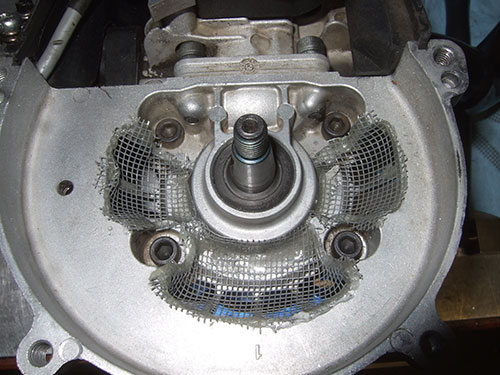 Losi 5ive T - Custom Upgrade Parts OBR O'Neill Brothers Racing Full Mod 30.5 Engine - Fly Wheel Fan cover screen mesh mod 