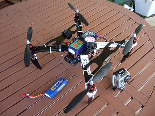 DJI F450 Flame Wheel Multirotor- Custom Camera Mount