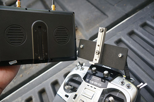 HJ-H4 Reptile Quadcopter - Adjustable Quick Release FPV LCD Monitor Mount Bracket by Evolution 3D.