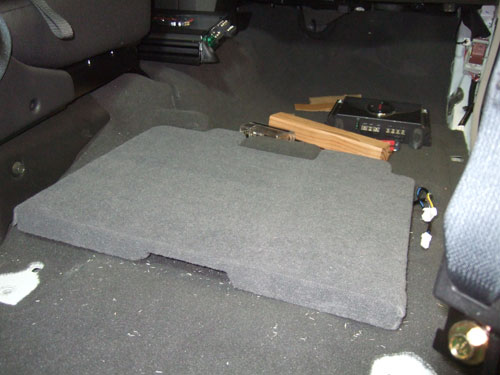 Nissan Titan Stereo Upgrade - rack mount carpted