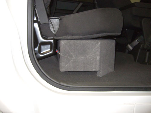 Custom subwoofer enclosure -  a view from the outside