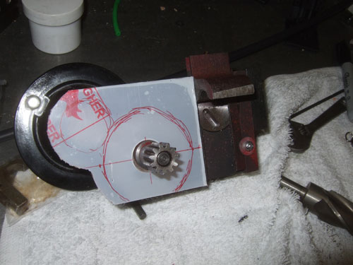 Harbor Freight 7" x 10" Lathe 93212 - Carriage Gear Chip Guard